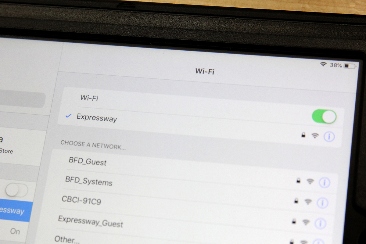 Connecting to WiFi on iPad