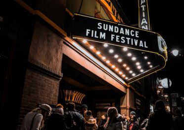 Sundance Film Festival theater marquee during independent film premiere