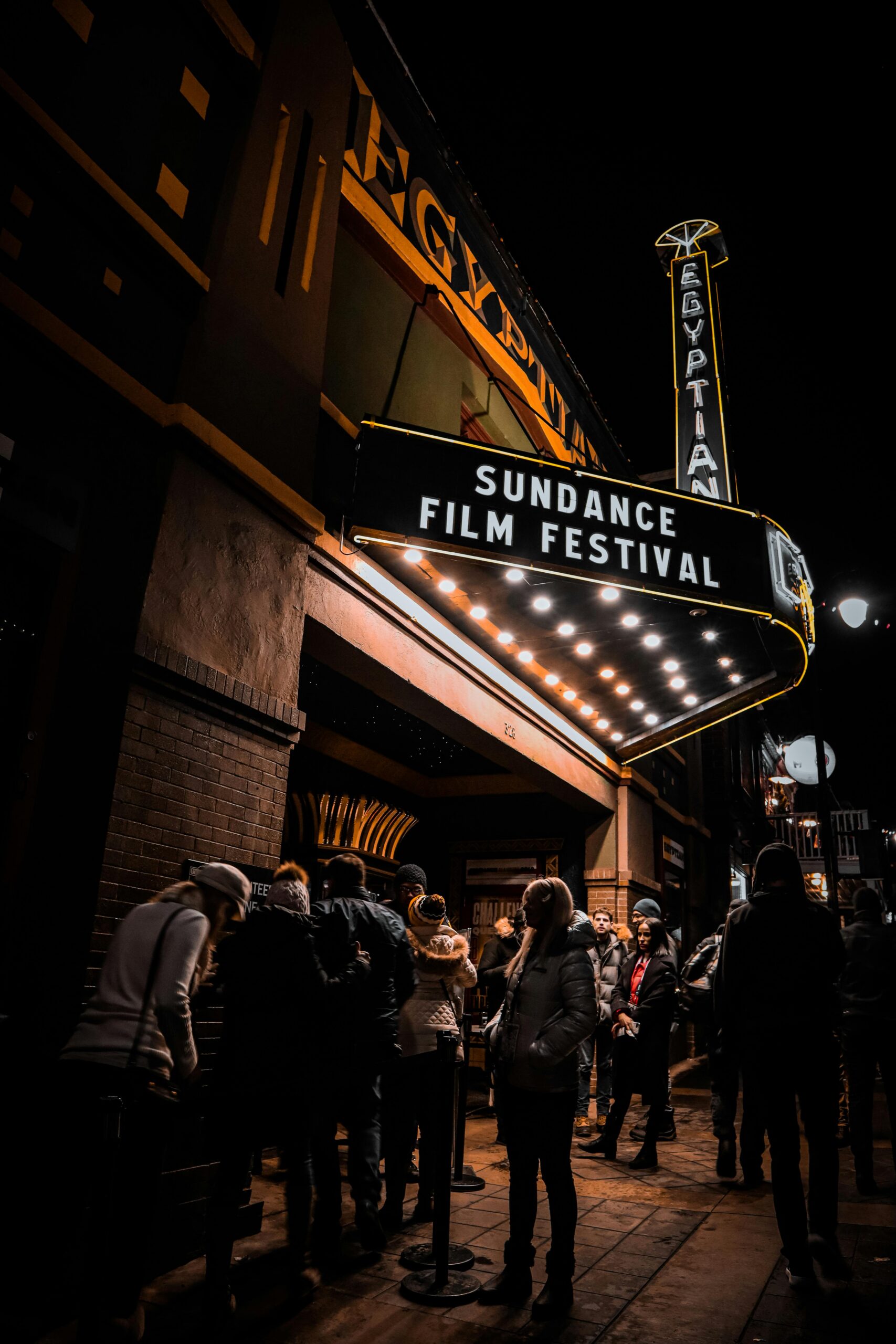 Sundance Film Festival theater marquee during independent film premiere